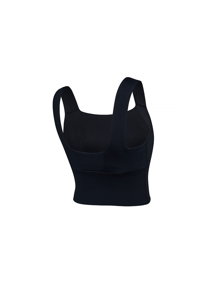 Gloria Square Bra Top - Black