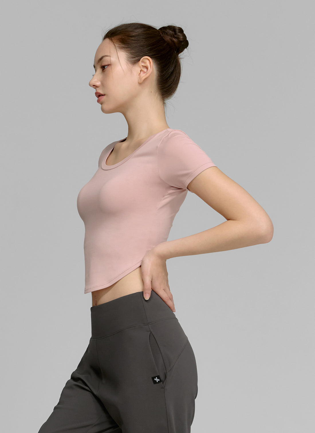 XELLA Light Round Crop Top - Dusty Coral