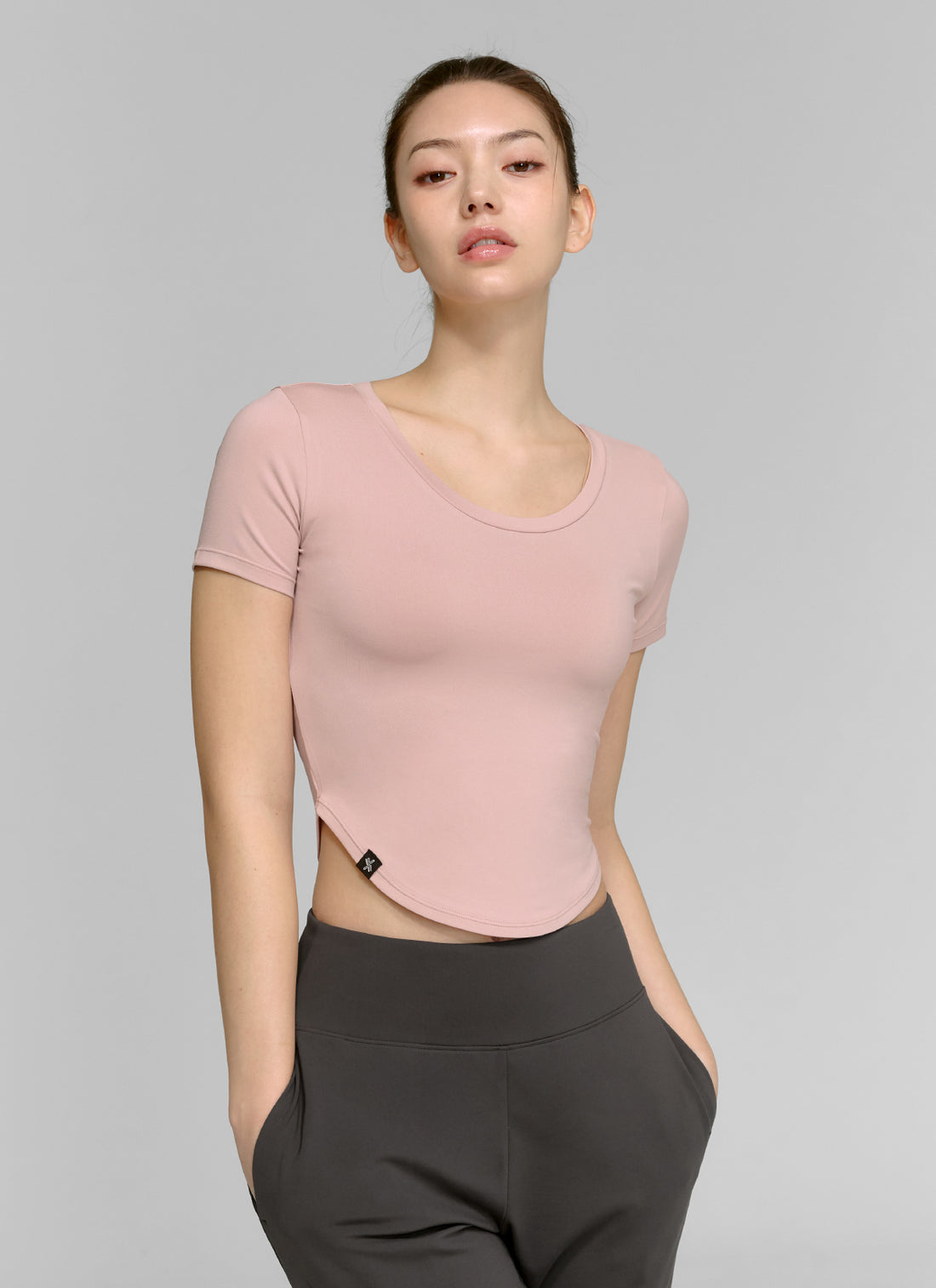 XELLA Light Round Crop Top - Dusty Coral