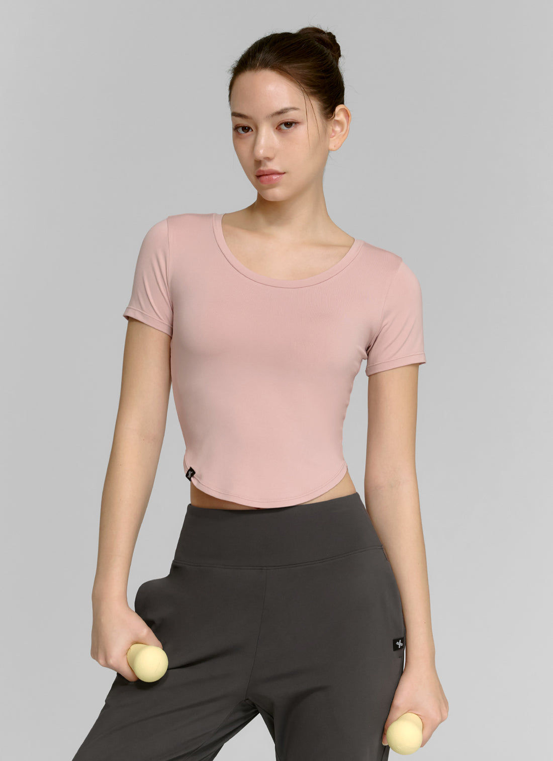 XELLA Light Round Crop Top - Dusty Coral