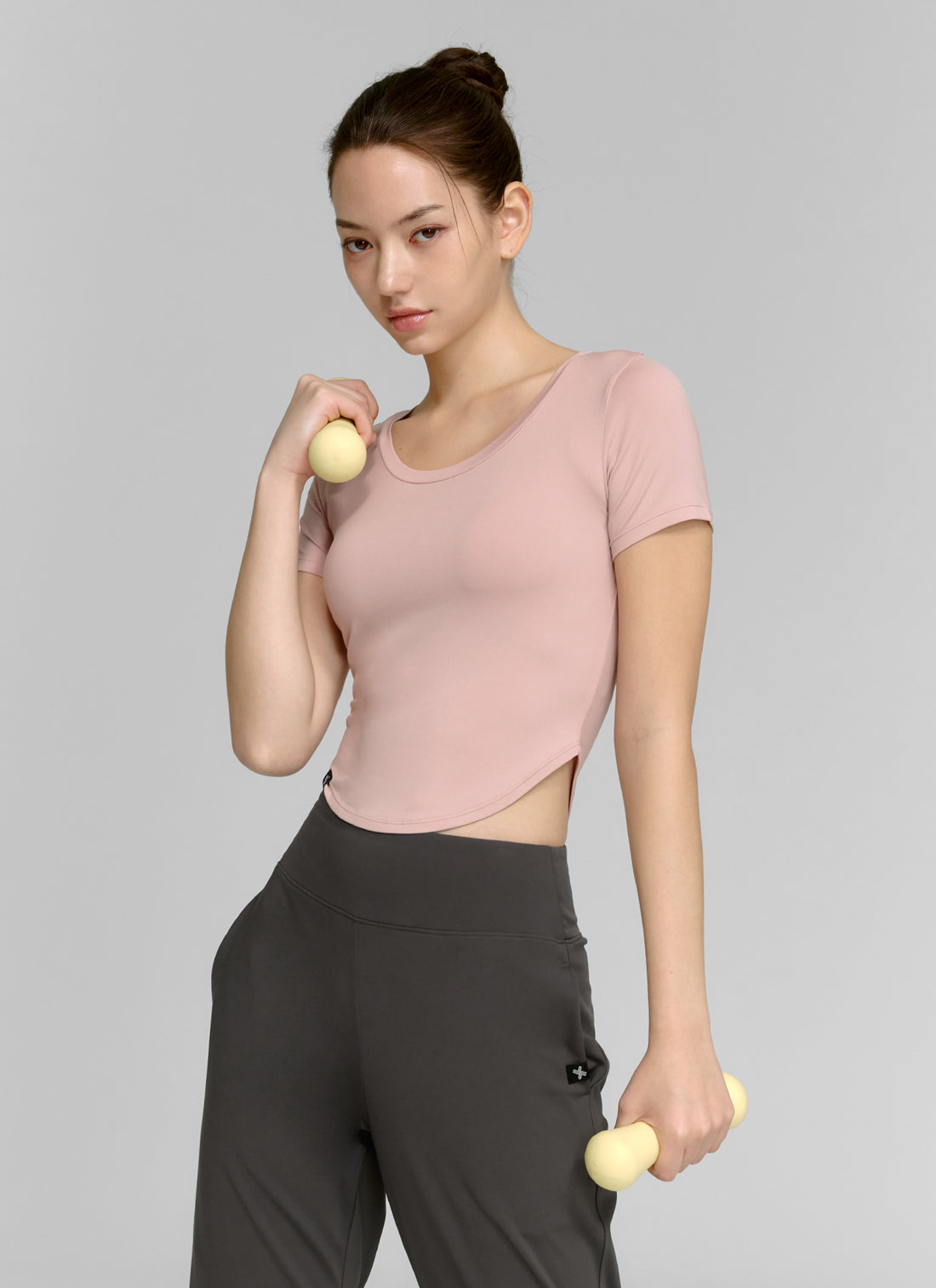 XELLA Light Round Crop Top - Dusty Coral