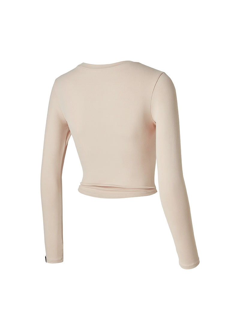 Cotton Like Finger Hole Long Sleeve - Doeskin Beige