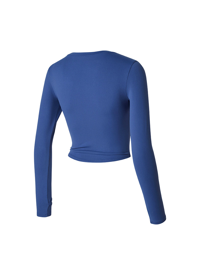 Cotton Like Finger Hole Long Sleeve - Dream Blue