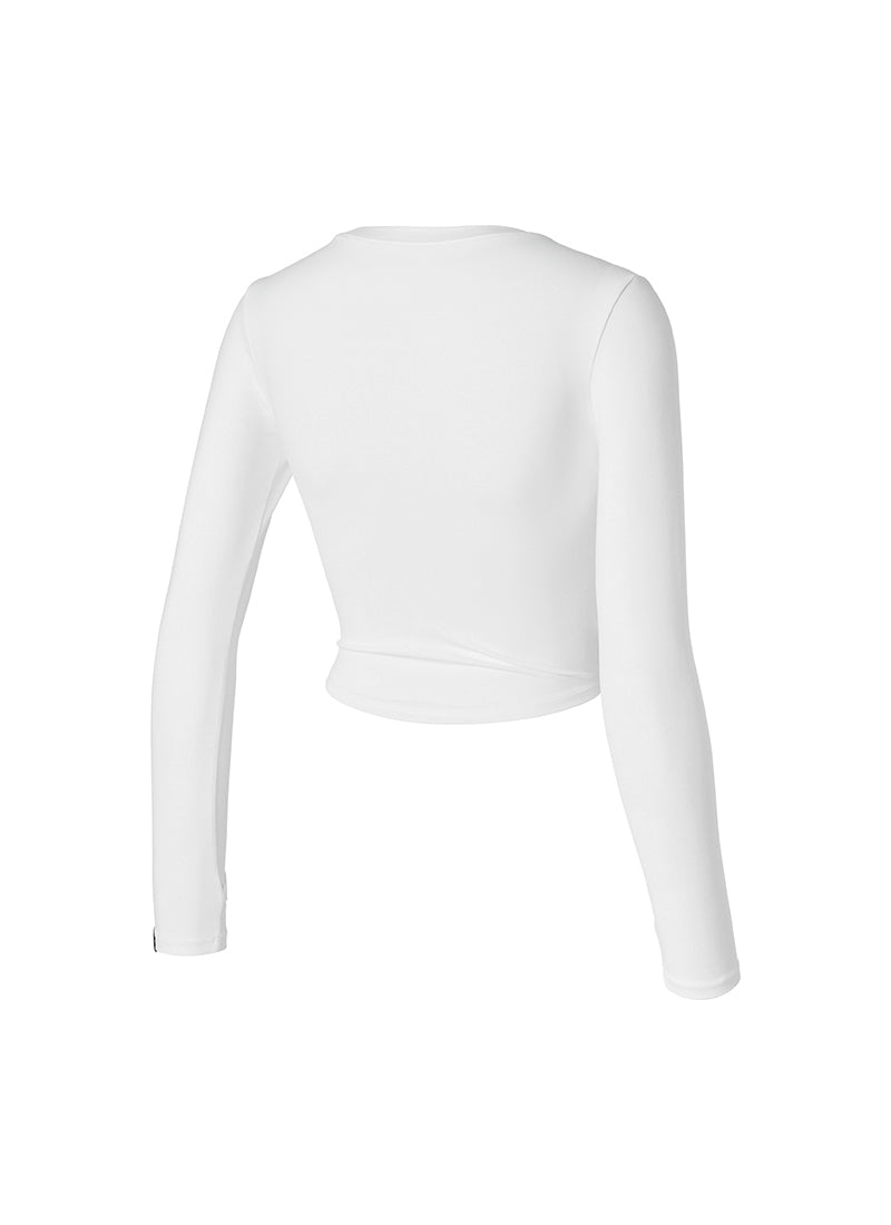 Cotton Like Finger Hole Long Sleeve - Ivory