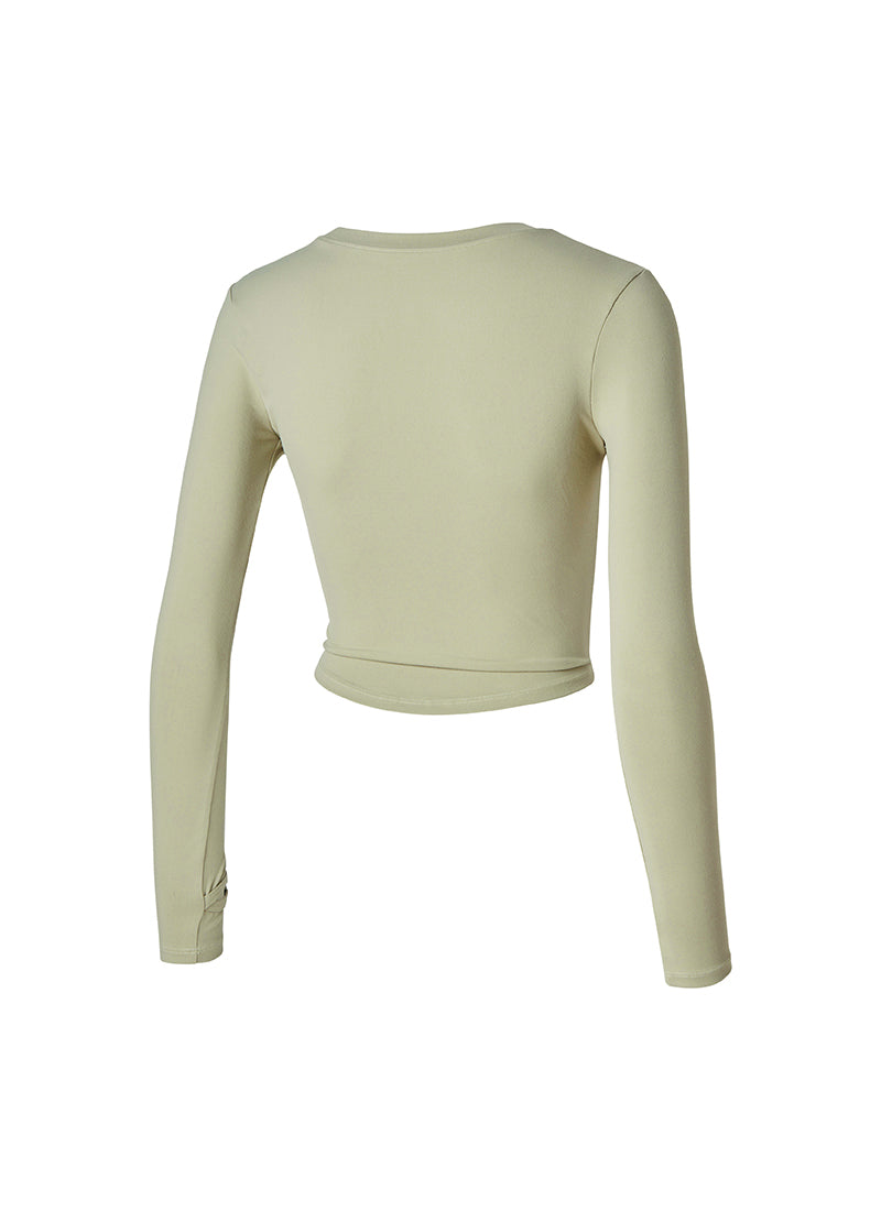 Cotton Like Finger Hole Long Sleeve - Sage Moss