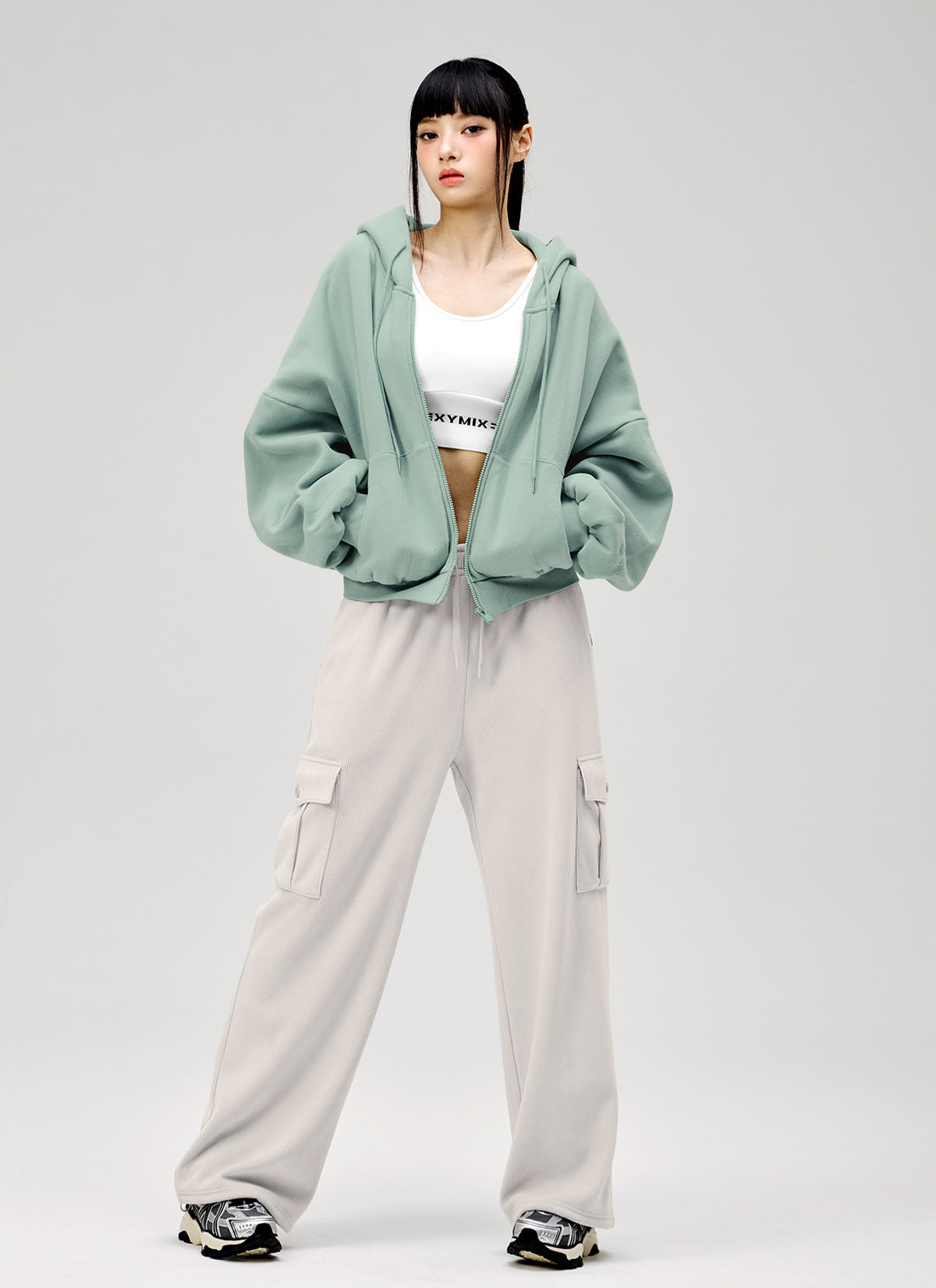 Napping Hood Zip-up - Awesome Mint