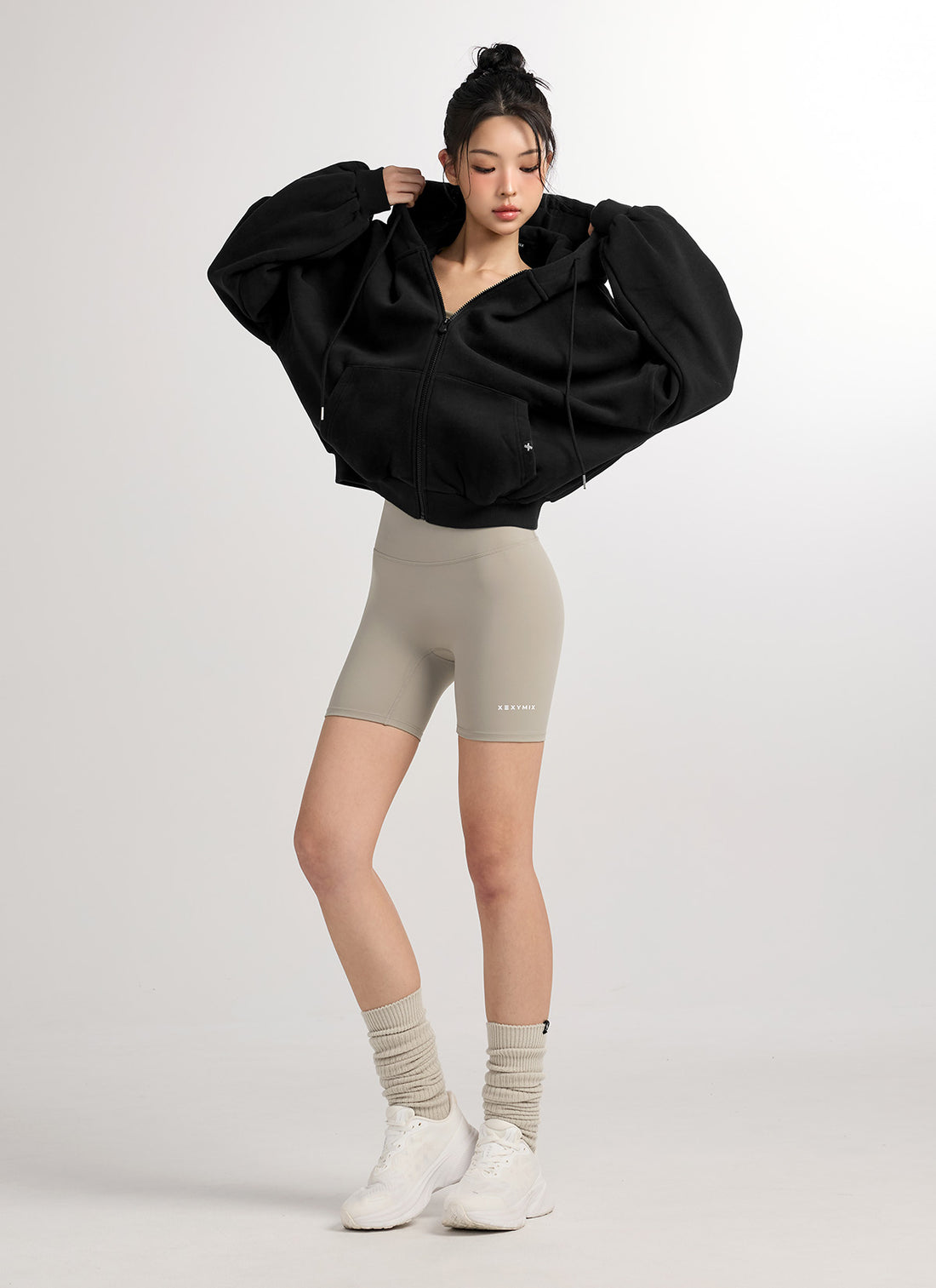 Napping Hood Zip-up - Brushed Black