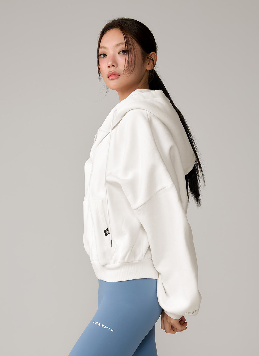 Napping Hood Zip-up - Brushed Cream