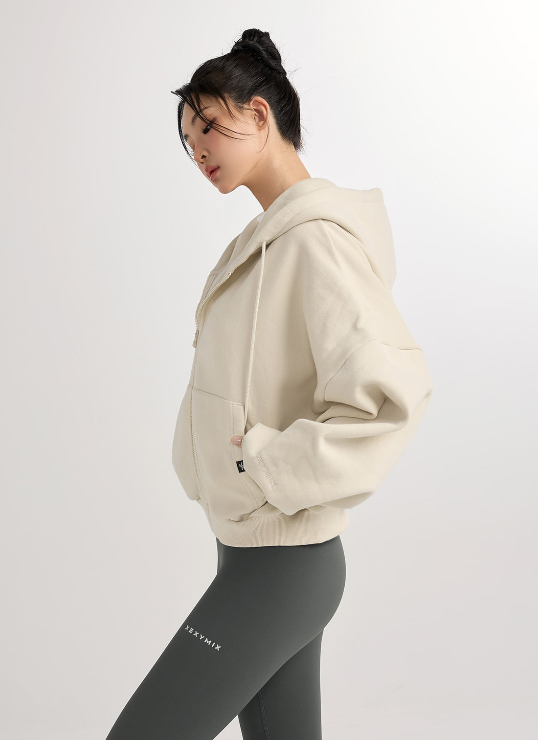 Napping Hood Zip-up - Milk Beige