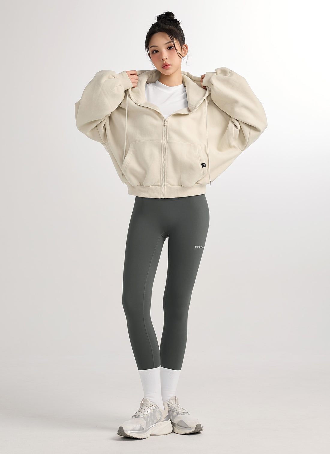 Napping Hood Zip-up - Milk Beige