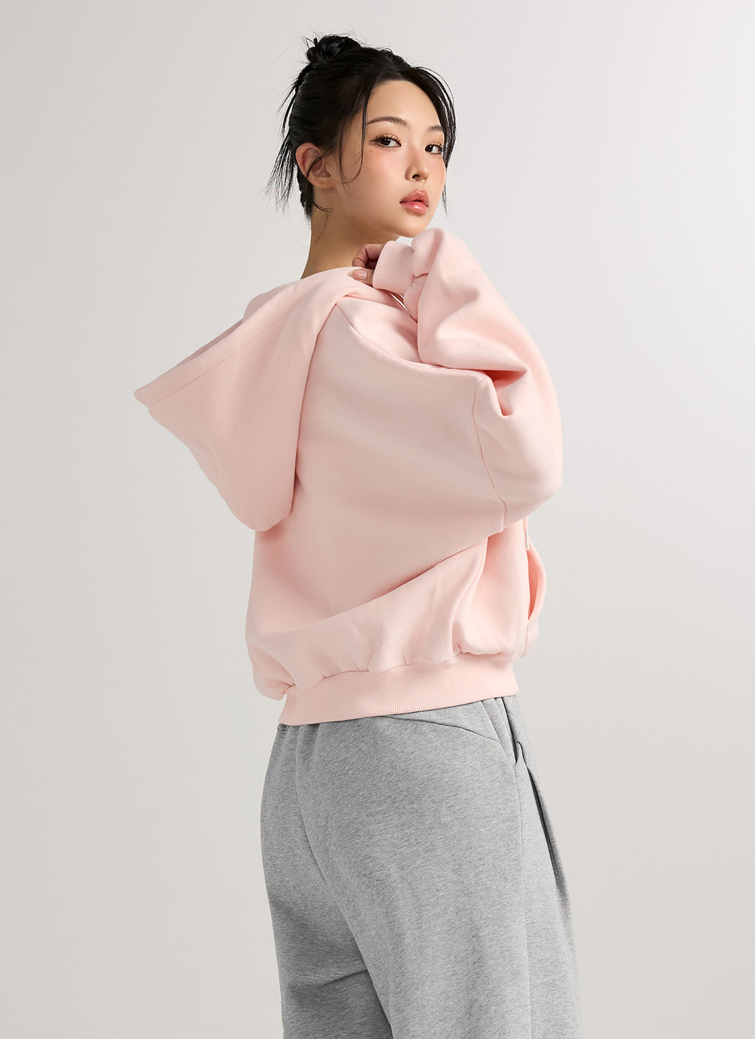 Napping Hood Zip-up - Sepia Pink