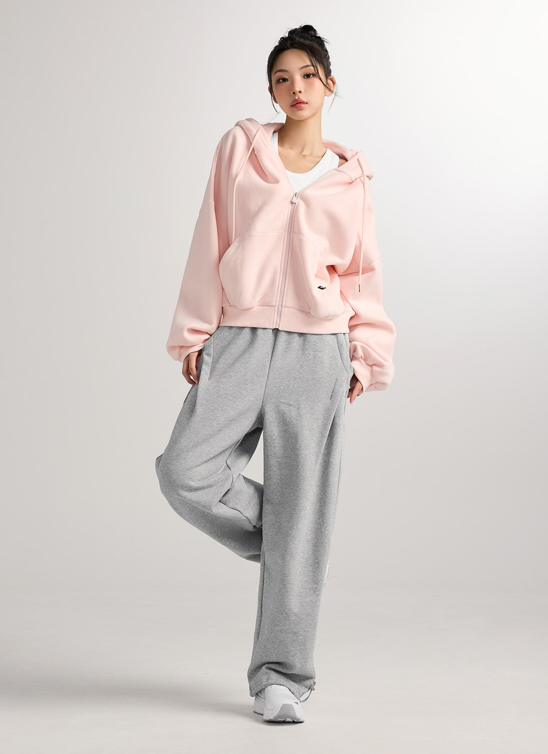 Napping Hood Zip-up - Sepia Pink