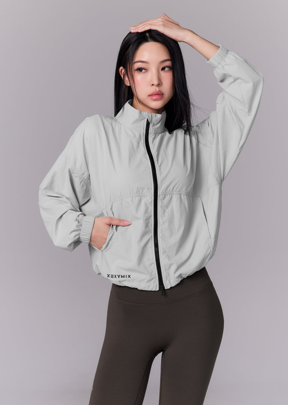 Hiker Crop Windbreaker - Cali Gray