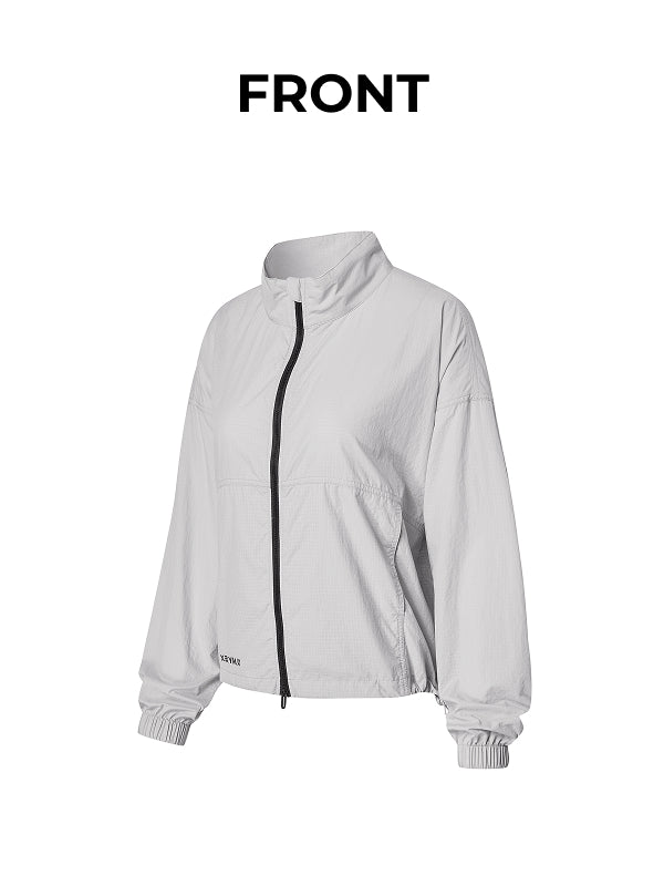 Hiker Crop Windbreaker - Cali Gray