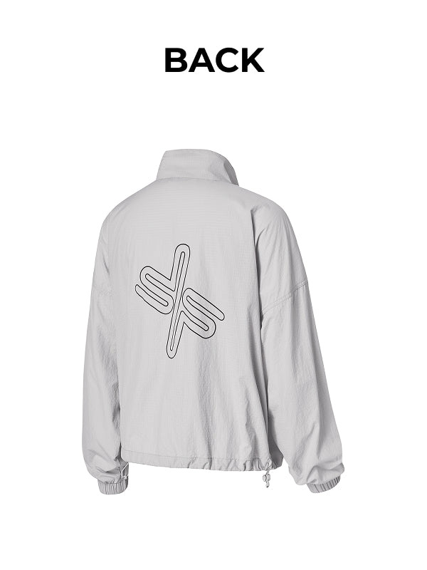 Hiker Crop Windbreaker - Cali Gray