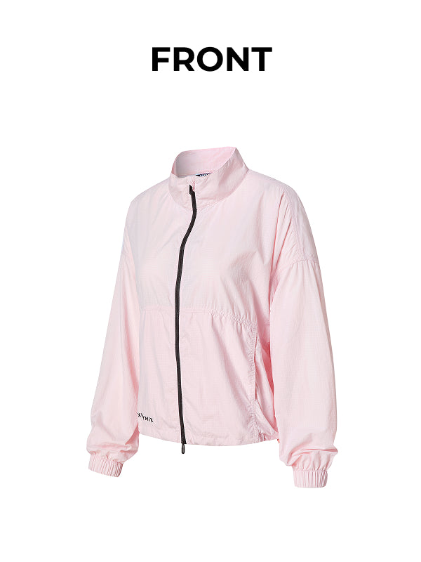 Hiker Crop Windbreaker - Bright Pink