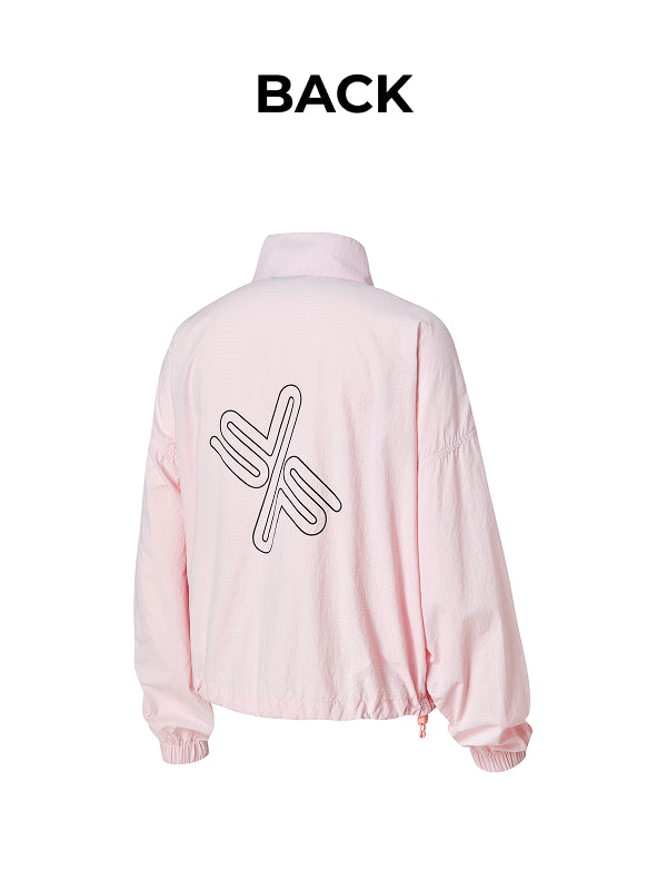 Hiker Crop Windbreaker - Bright Pink