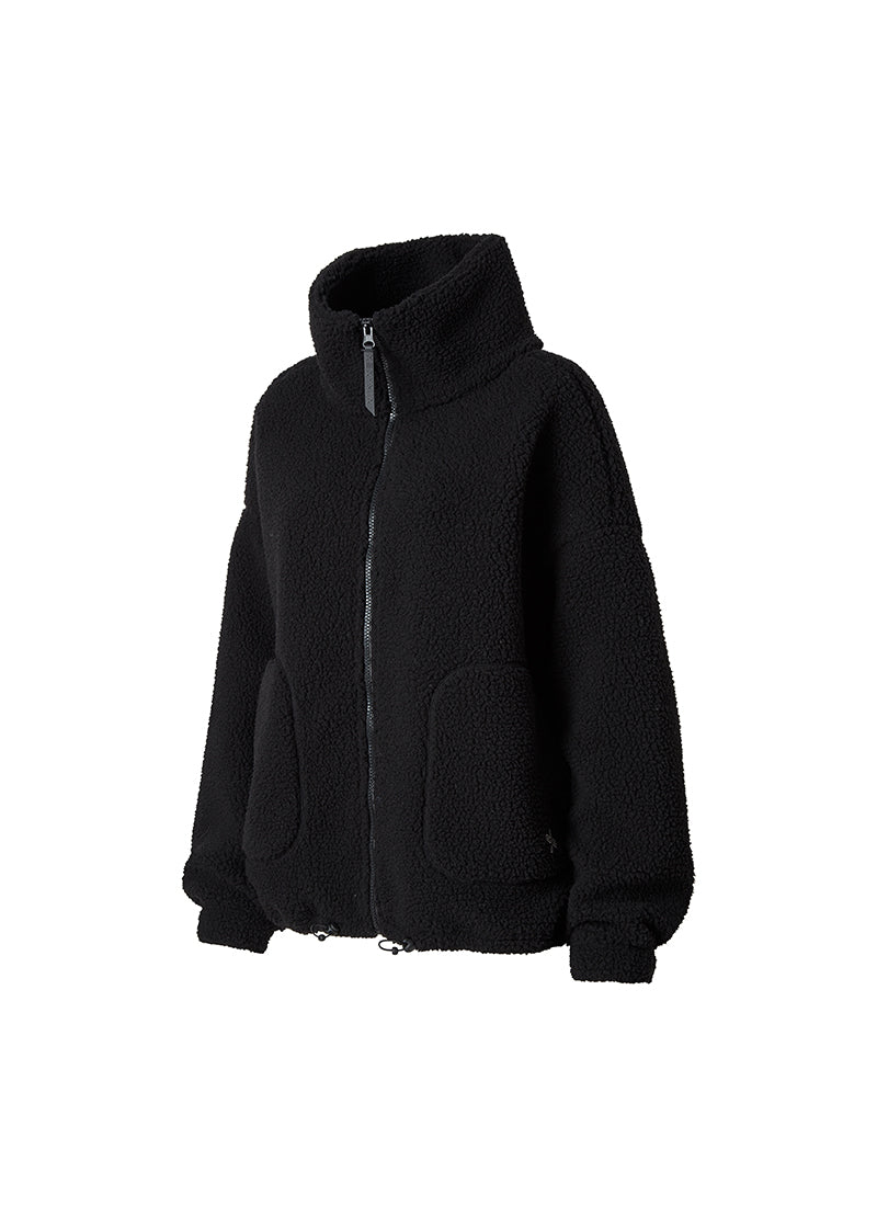 Sherpa High Neck Jumper - Black