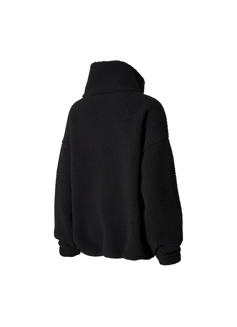 Sherpa High Neck Jumper - Black