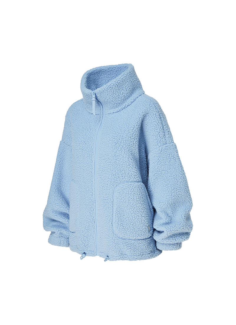 Sherpa High Neck Jumper - Fog Sky