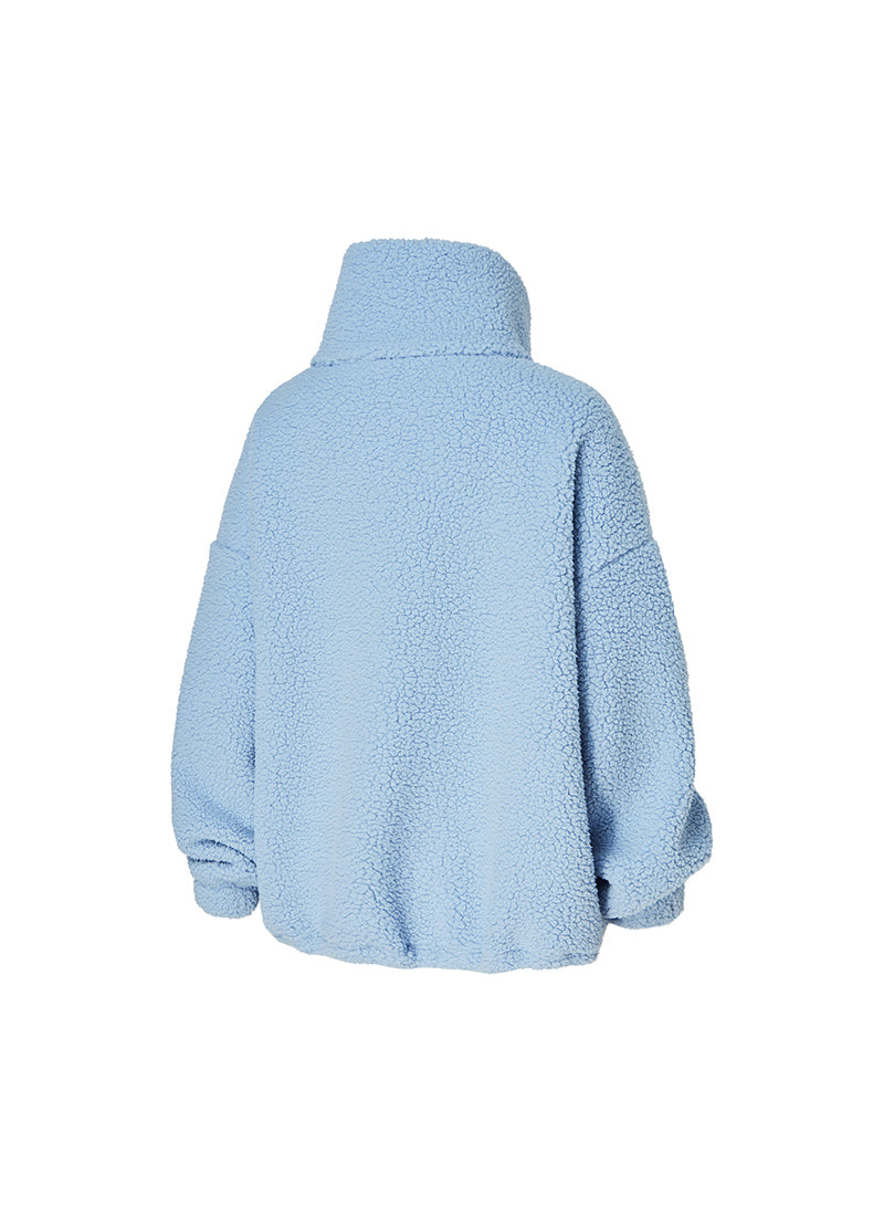 Sherpa High Neck Jumper - Fog Sky