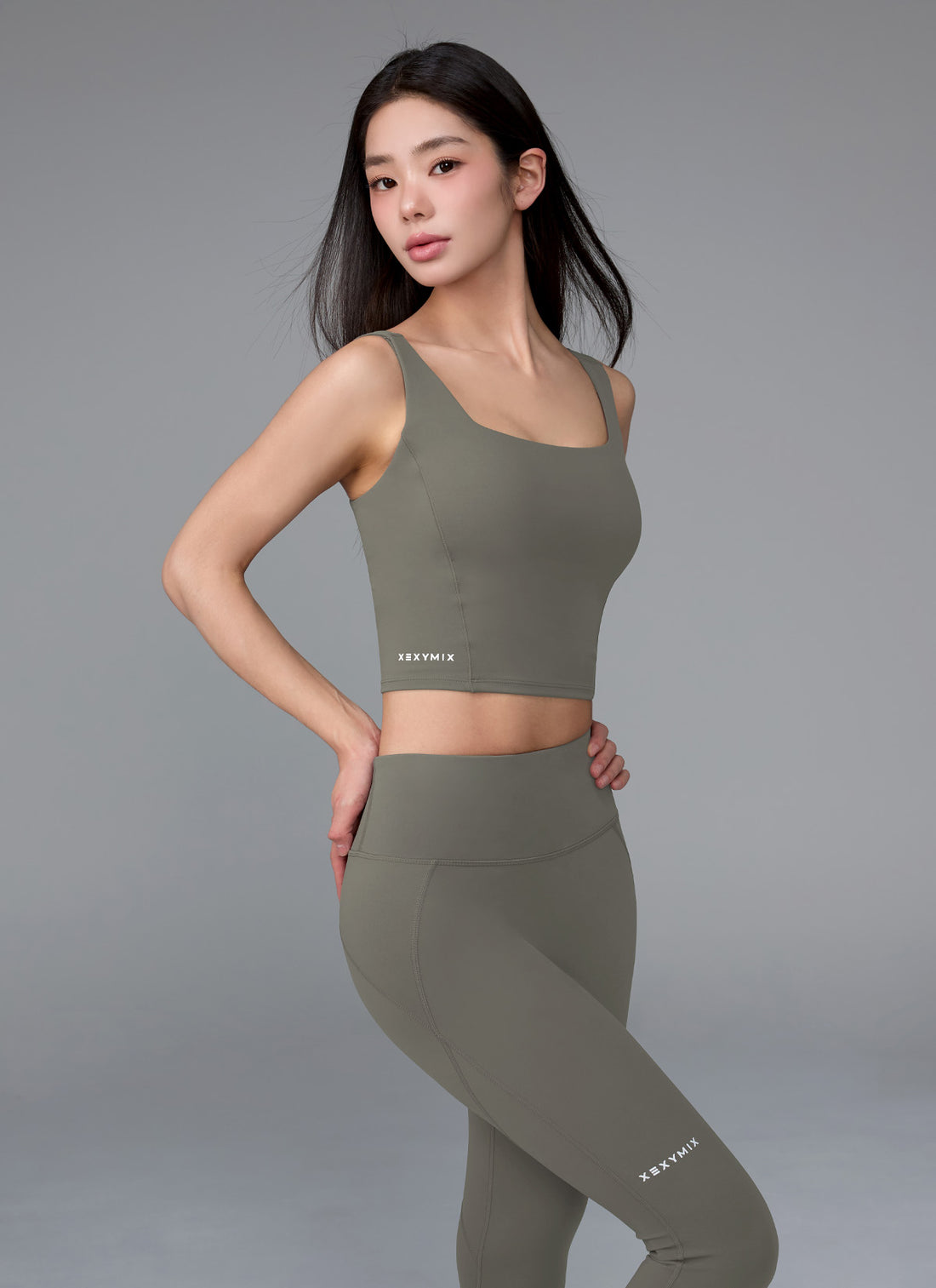 Black Label Signature 380N Leggings - Ash Moss