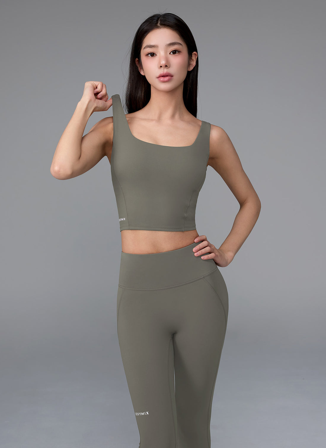 Black Label Signature 380N Leggings - Ash Moss