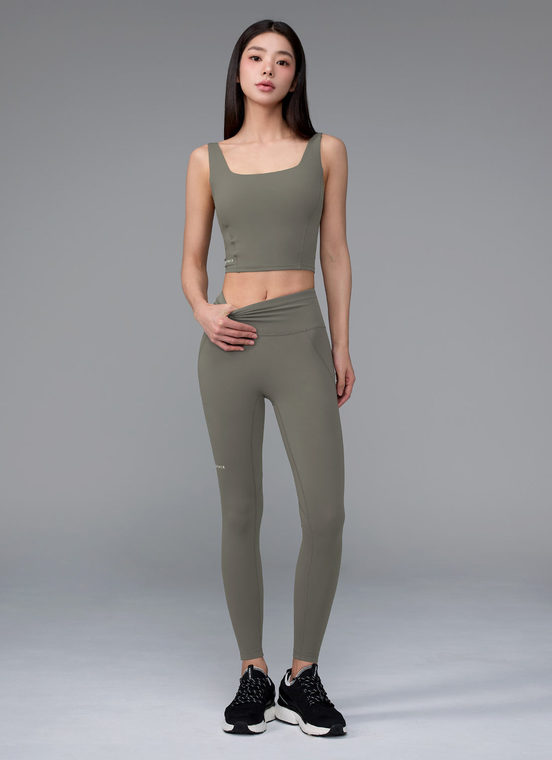 Black Label Signature 380N Leggings - Ash Moss