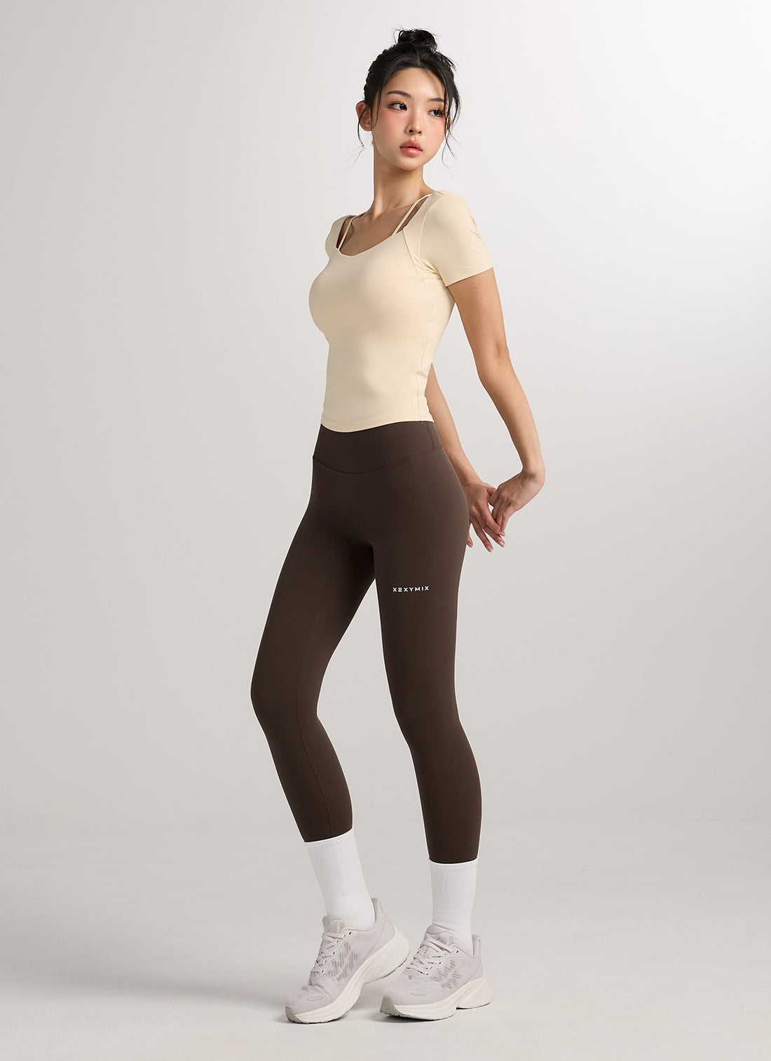 Black Label Signature 360N Double Fluffy Napping Leggings - Deep Chocolate