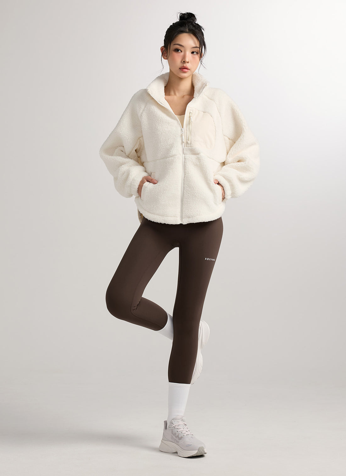 Black Label Signature 360N Double Fluffy Napping Leggings - Deep Chocolate
