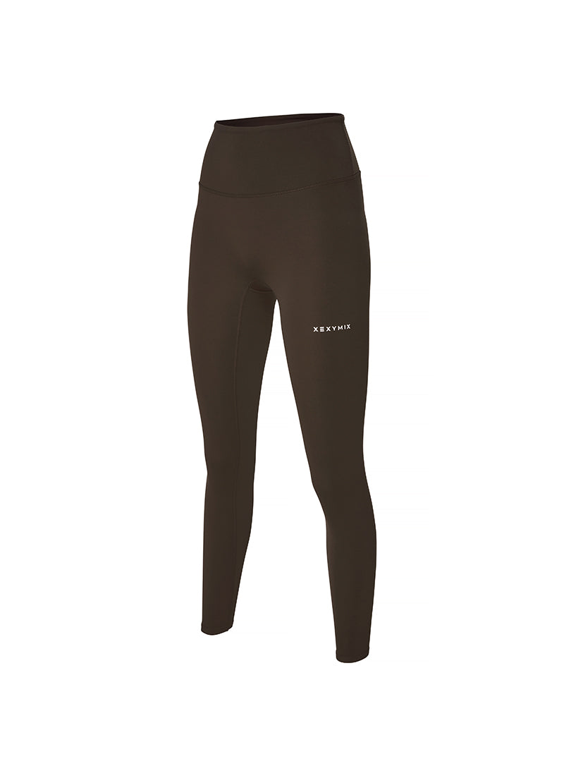Black Label Signature 360N Double Fluffy Napping Leggings - Deep Chocolate