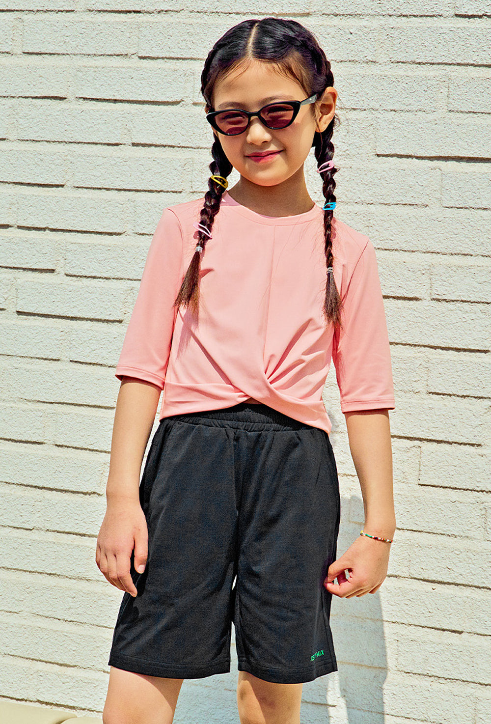XEXYMIX Kids Twist Move T-shirt - Mellow Orange