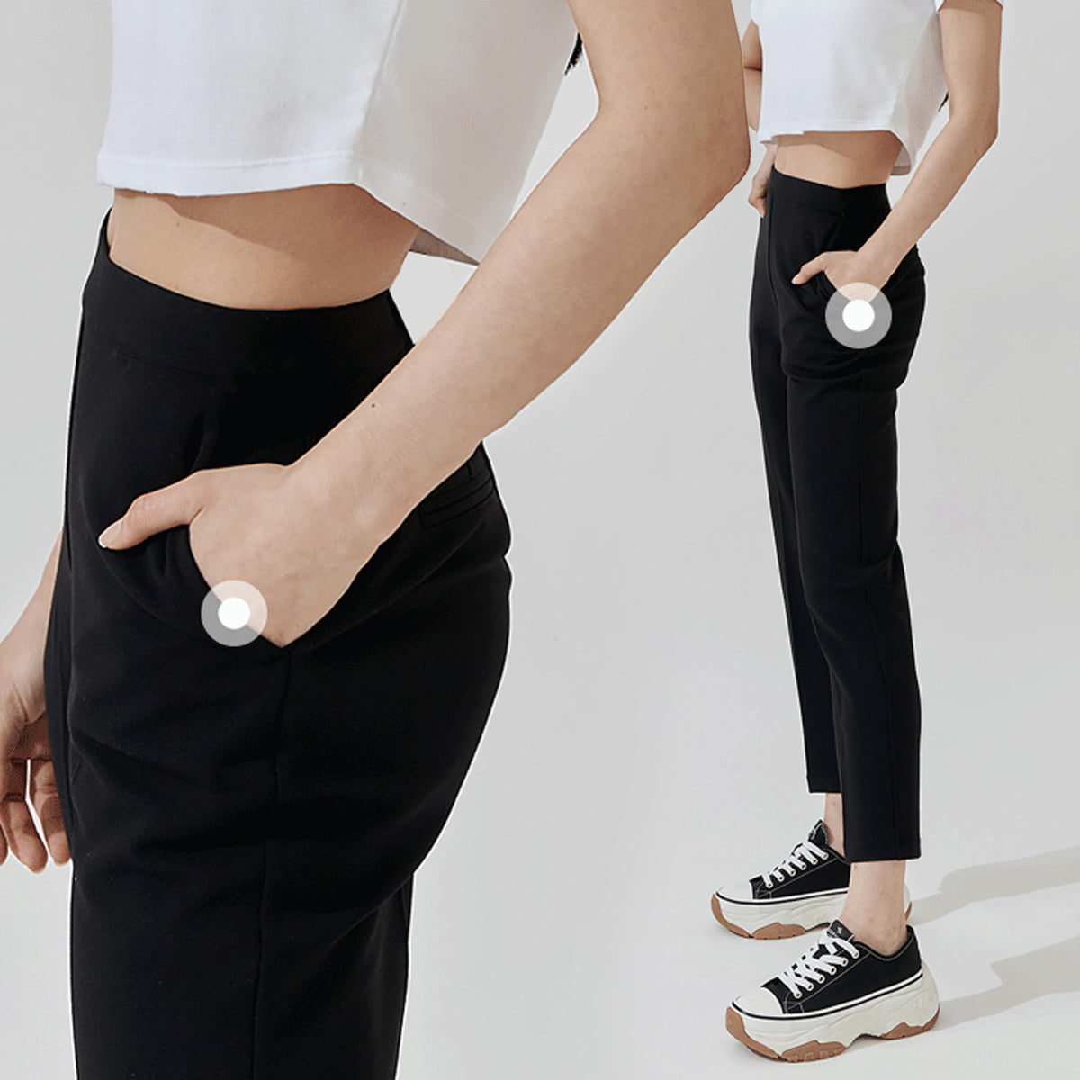 【SCENERITY】Simple banding slacks JUSTONE Preppy Straight Fit Stretch Slacks | KOODING