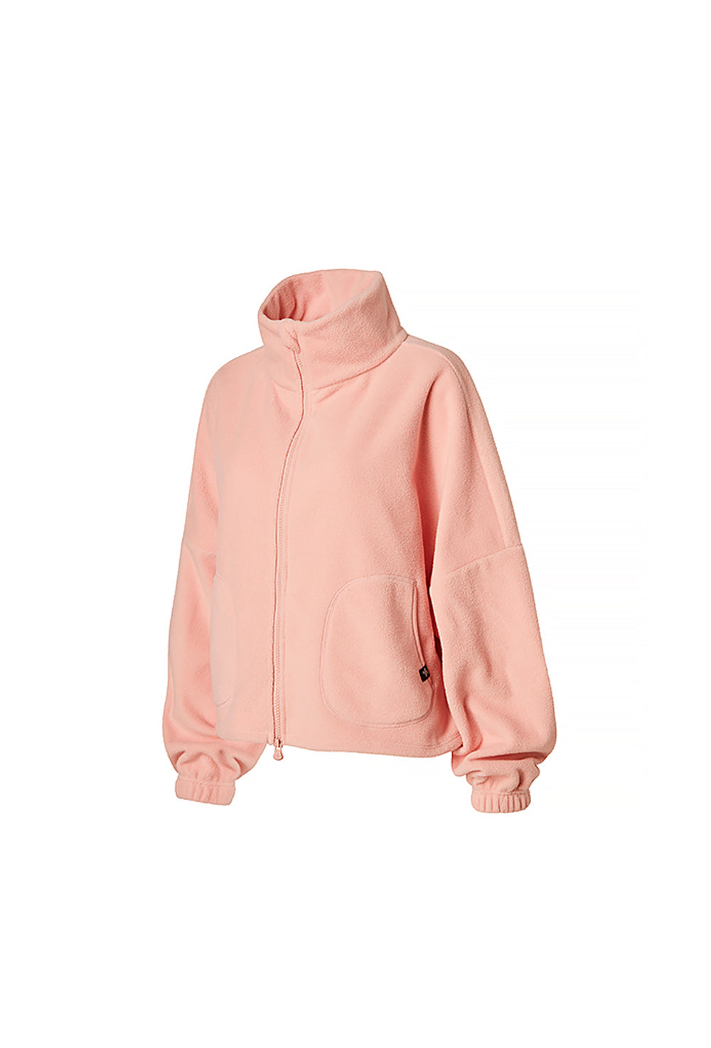 Soft Fleece Highneck Zip up - Peach Amber