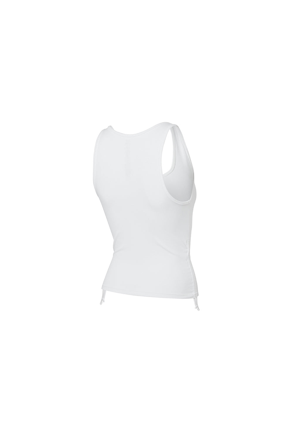 Side Shirring Sleeveless - White