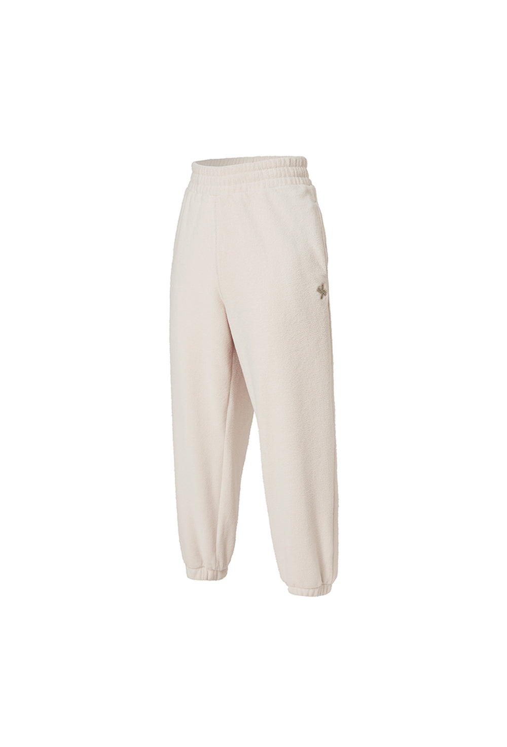 Basic Fleece Jogger Pants - Ash Cream