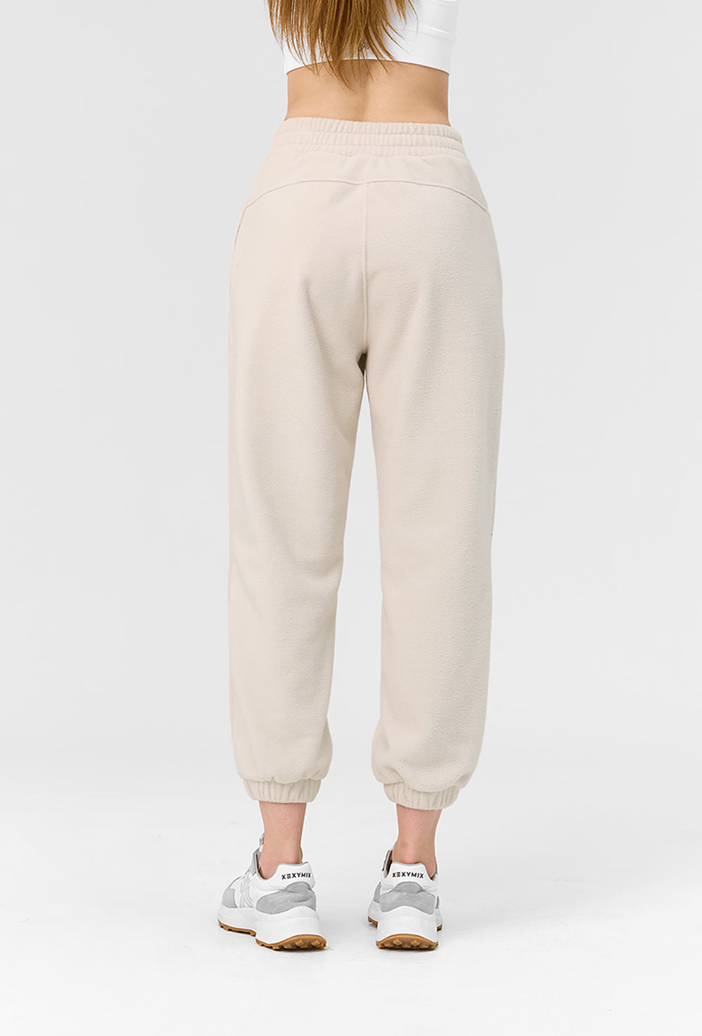 Basic Fleece Jogger Pants - Ash Cream