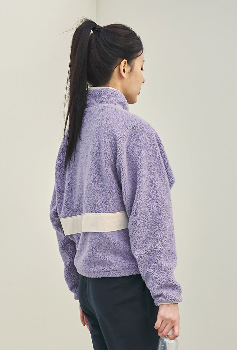 Soft Fleece Zip-Up Jacket - Steel Lavender