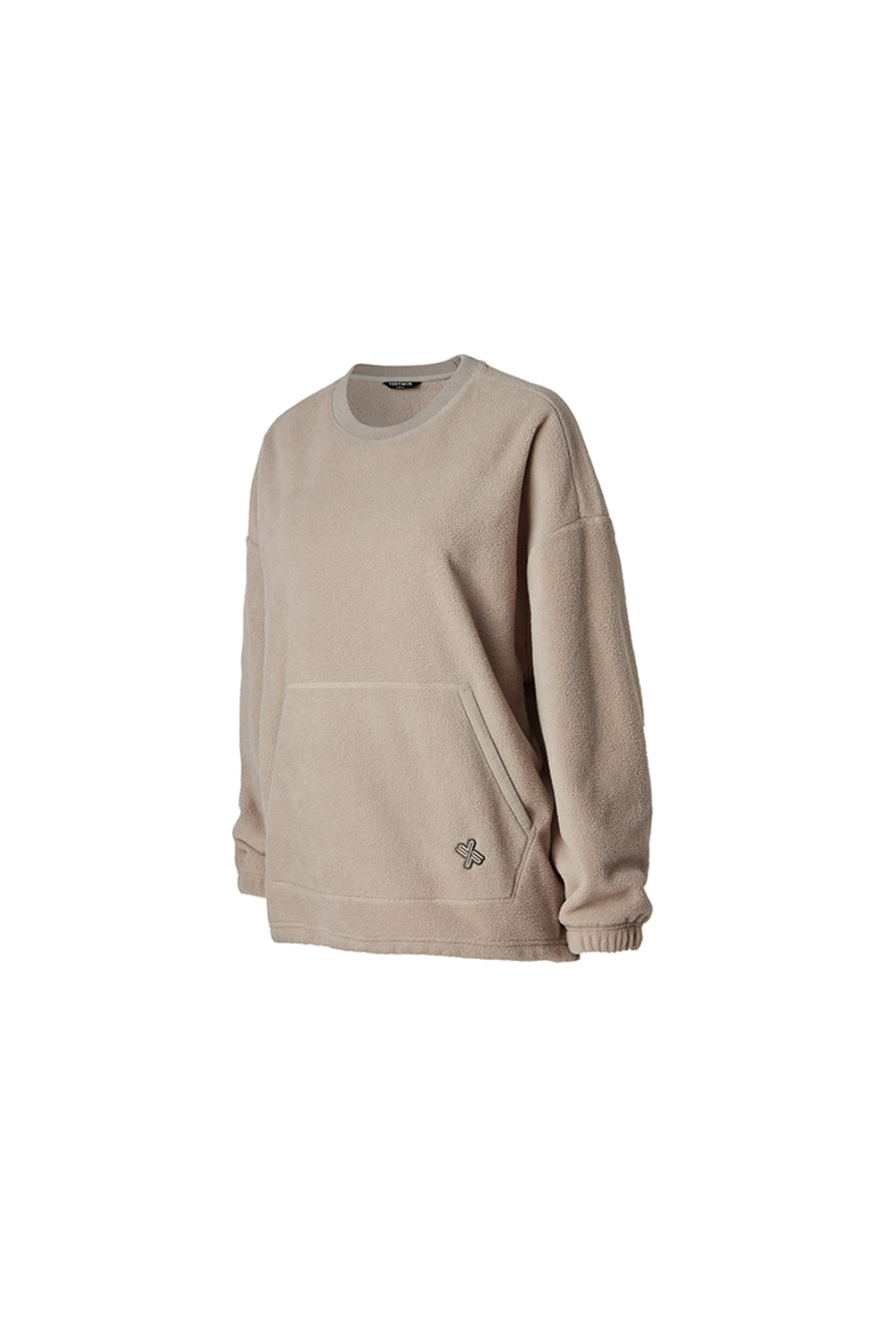 Fleece Over Fit Sweatshirt - Smoke Beige