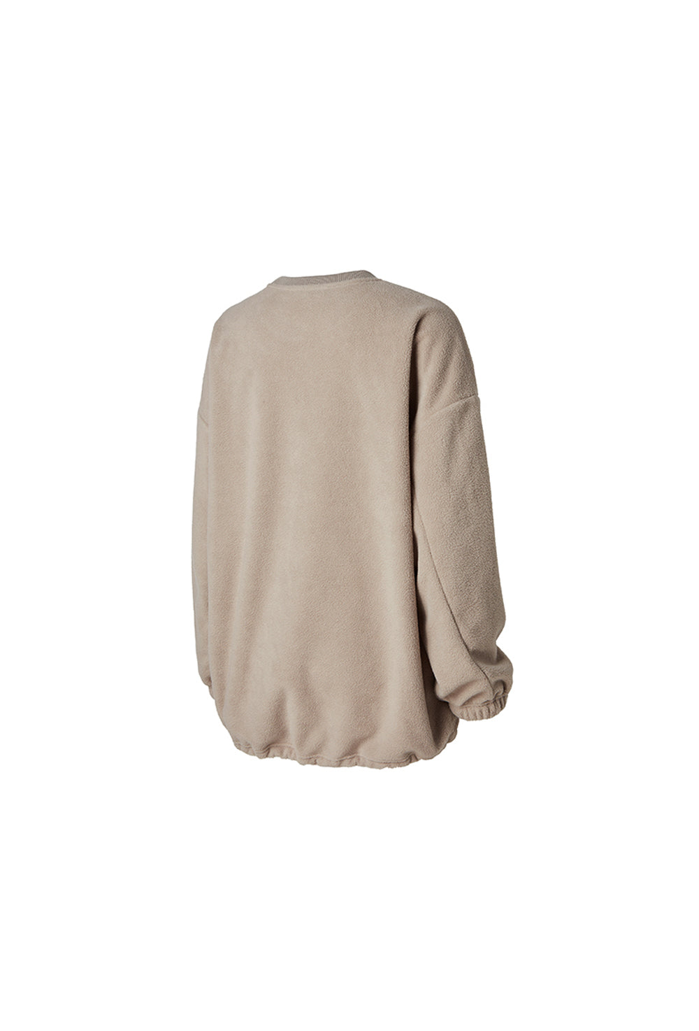 Fleece Over Fit Sweatshirt - Smoke Beige