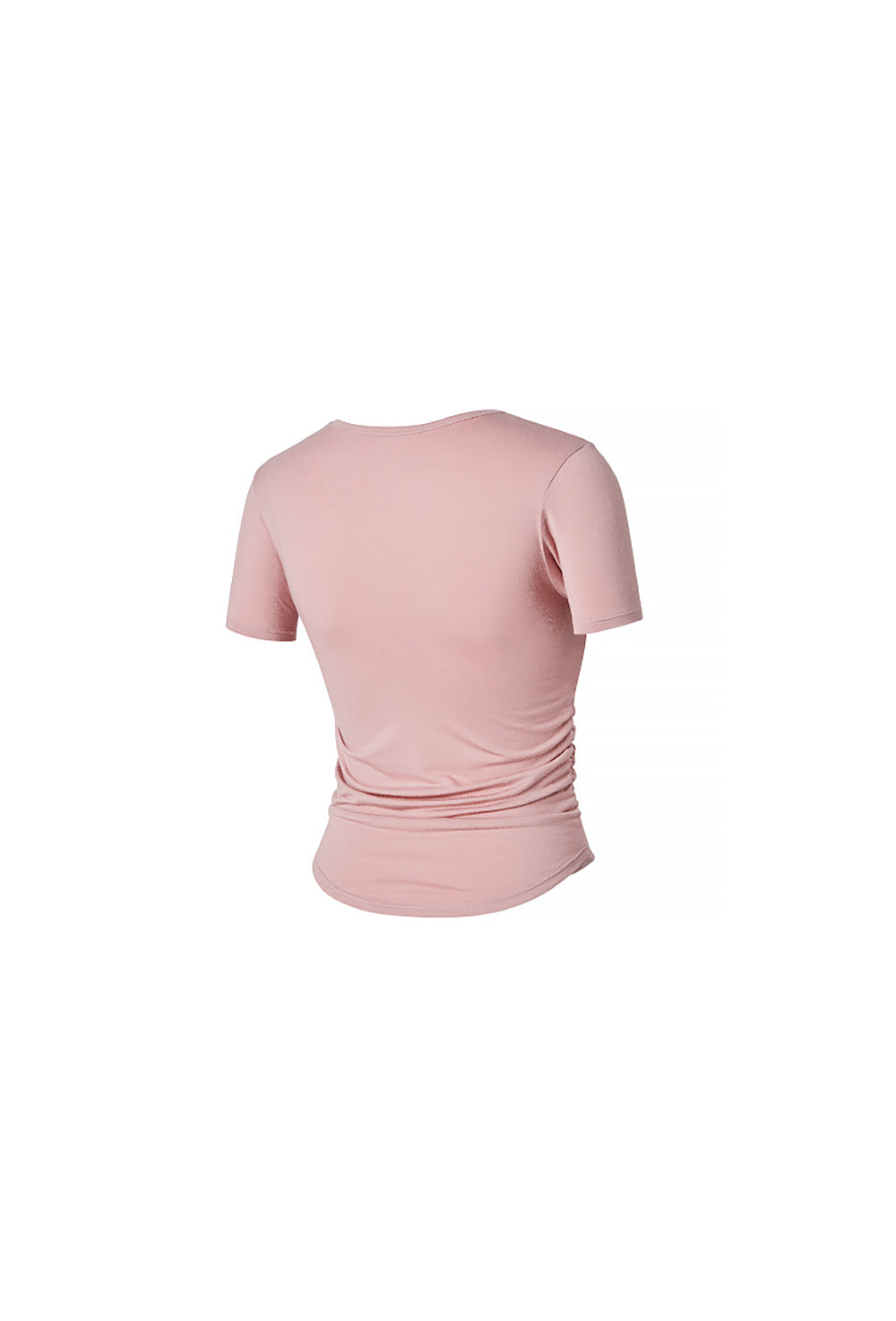 Side Shirring Short Sleeve - Creamy Rose