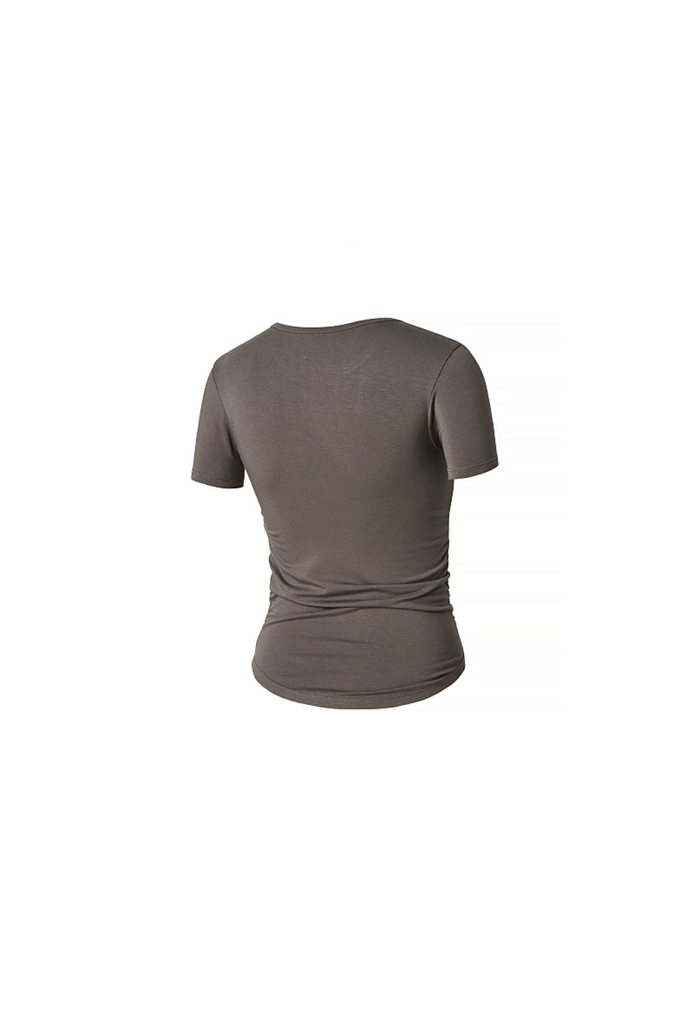 Side Shirring Short Sleeve - Toff Gray