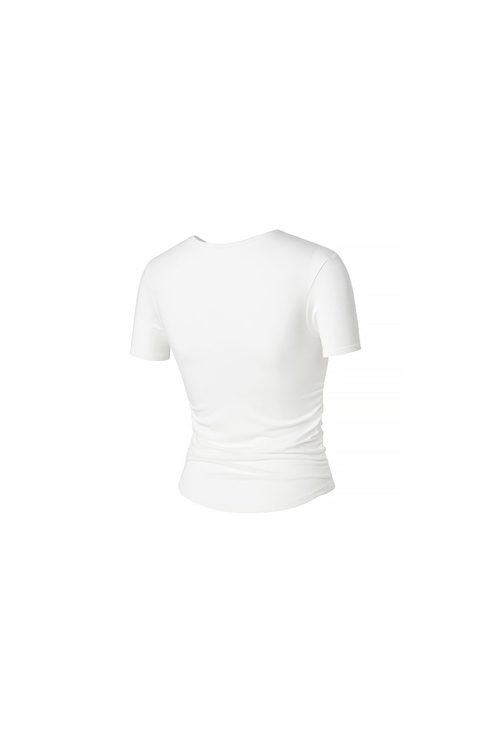 Side Shirring Short Sleeve - Ivory