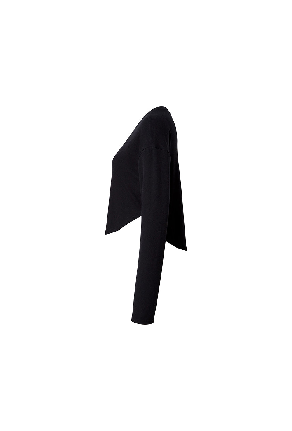 Easy Round Crop Long Sleeve - Black