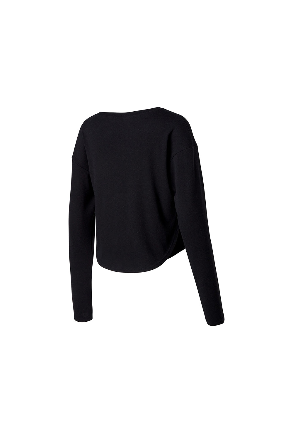 Easy Round Crop Long Sleeve - Black