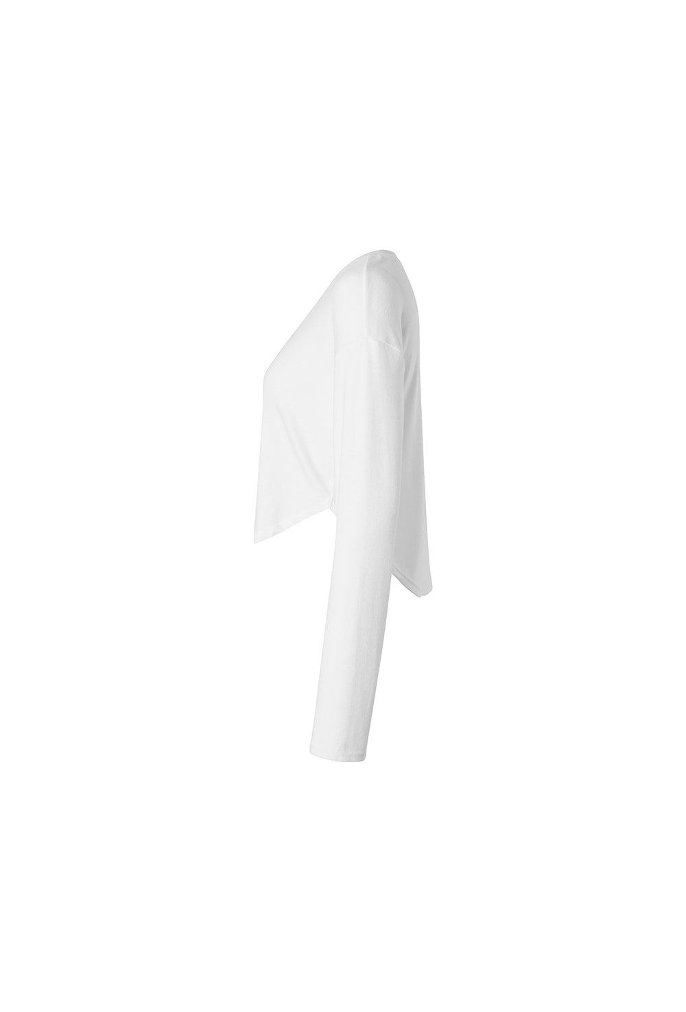 Easy Round Crop Long Sleeve - Ivory