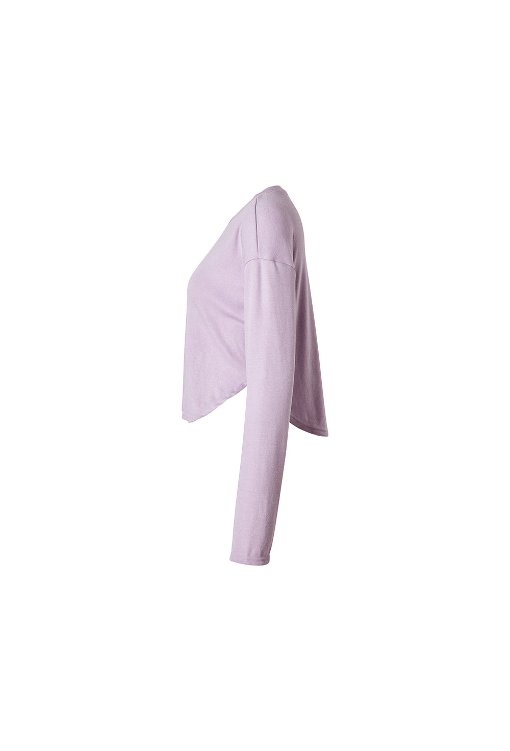 Easy Round Crop Long Sleeve - Awesome Lavender