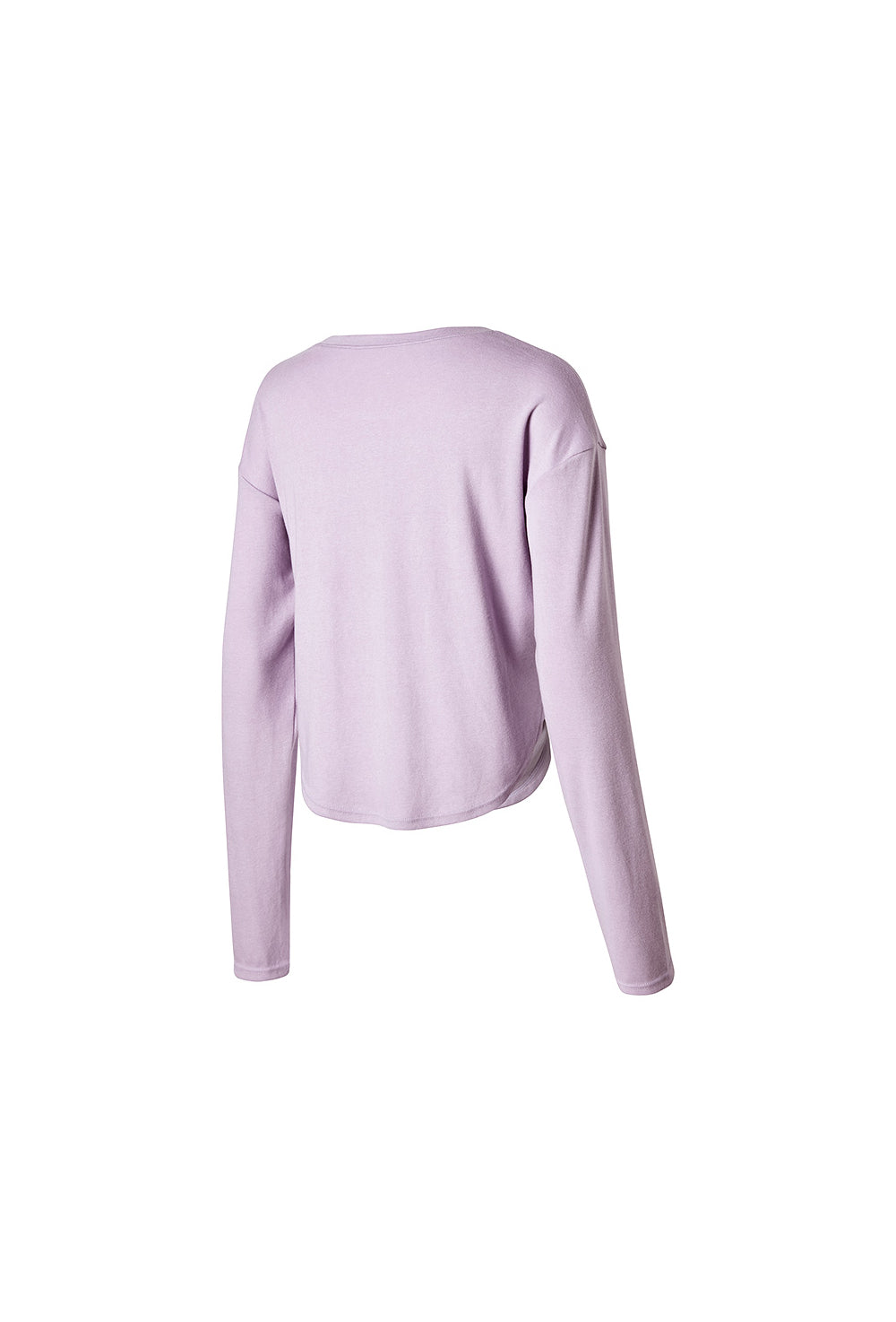 Easy Round Crop Long Sleeve - Awesome Lavender