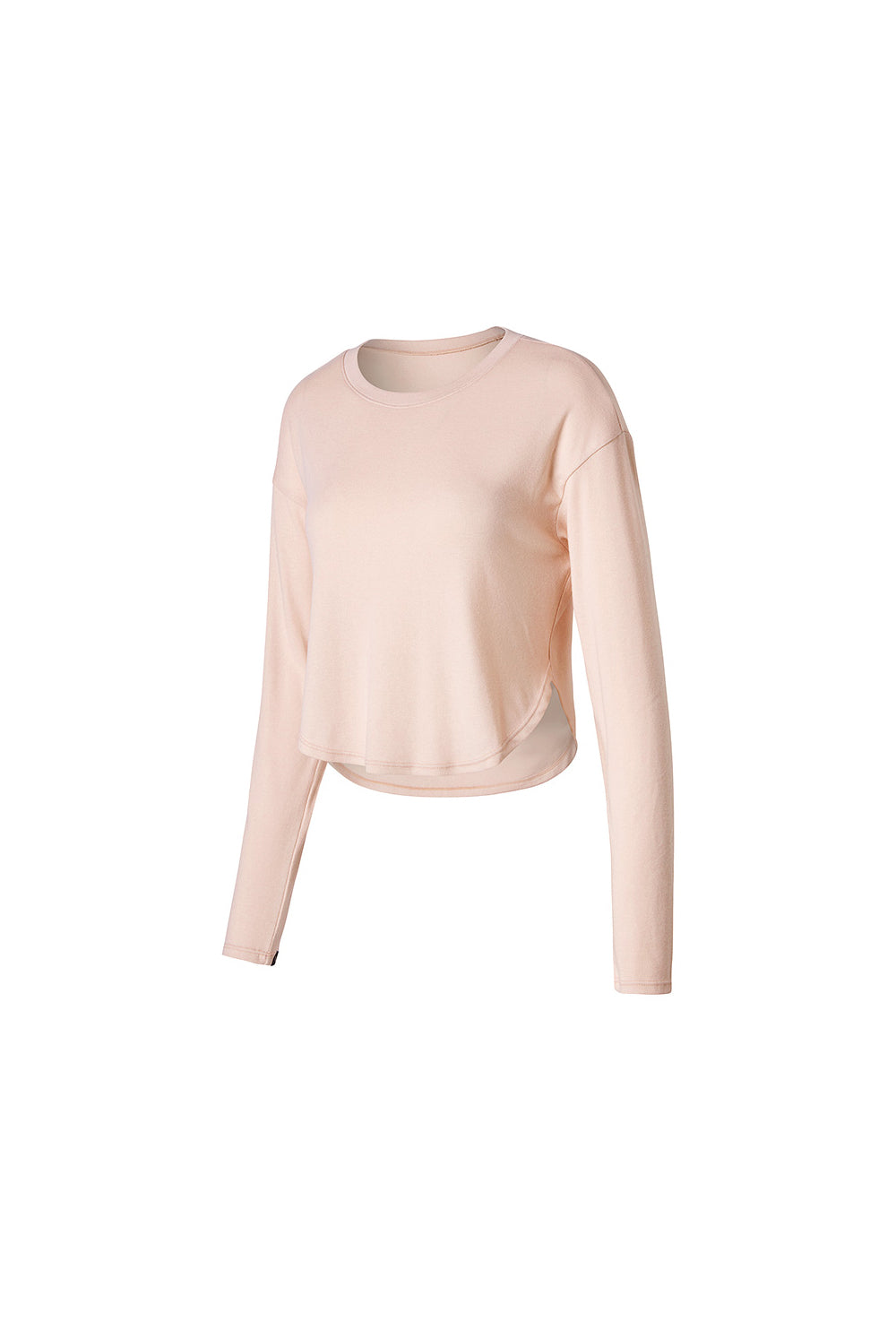 Easy Round Crop Long Sleeve - Soft Pink