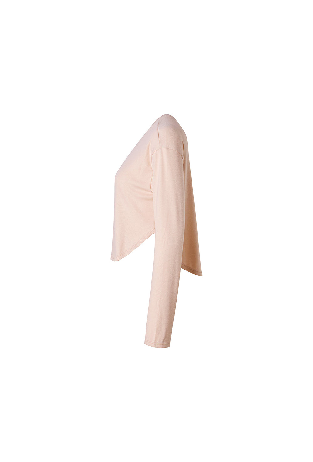 Easy Round Crop Long Sleeve - Soft Pink